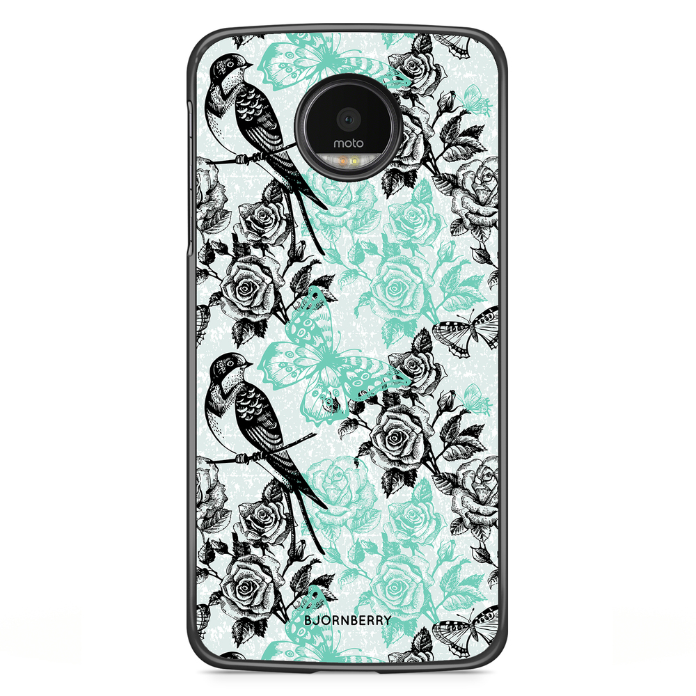 Motorola Moto G5S Plus Case - Birds & Roses