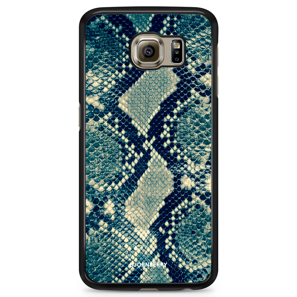 Samsung Galaxy S6 Edge Case - Blue Snakeskin
