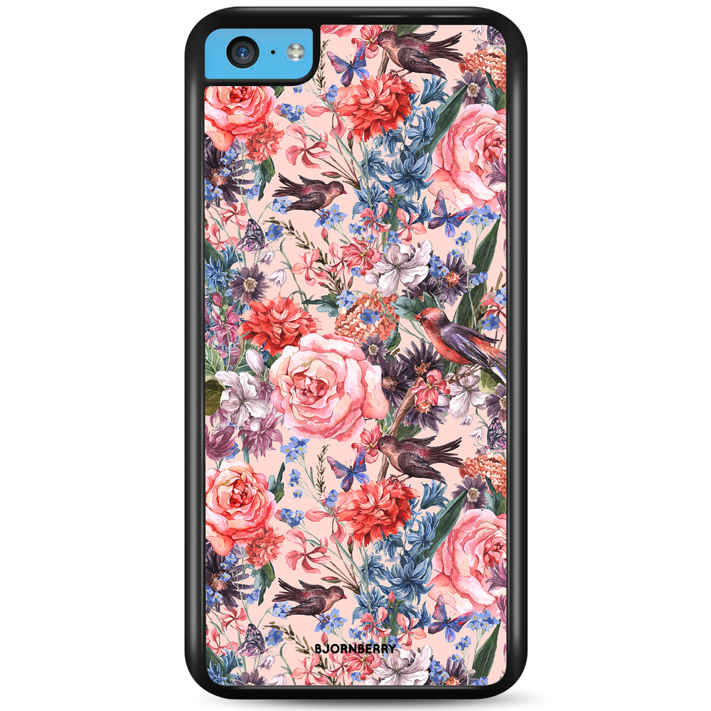 iPhone 5C Case - Birds & Flowers