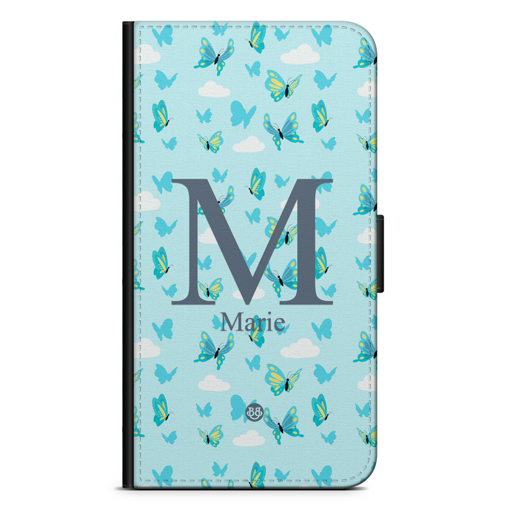 Samsung Galaxy S21 Plus med Ditt eget namn - AWAKEN - Butterfly Blue | Mobilskal & Mobilfodral BJORNBERRY