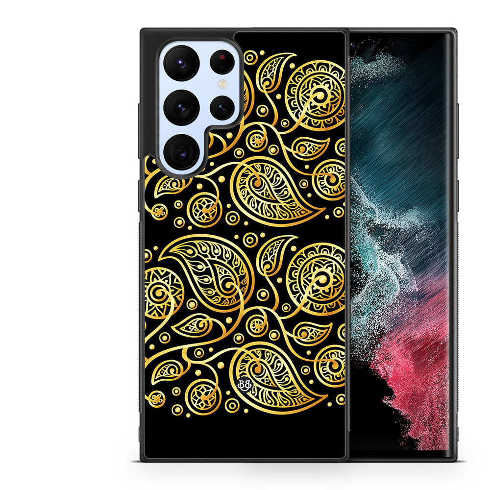 Samsung Galaxy S22 Ultra 5G Case - Gold Flowers