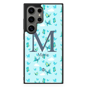 Samsung Galaxy S24 Ultra Custom Skal - AWAKEN - Butterfly Blue