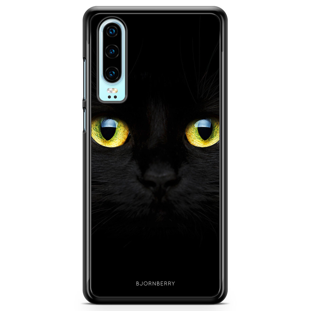 Huawei P30 Case - Black Cat Close Up