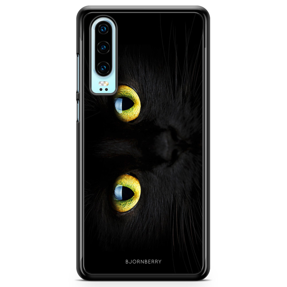 Huawei P30 Case - Black Cat Close Up
