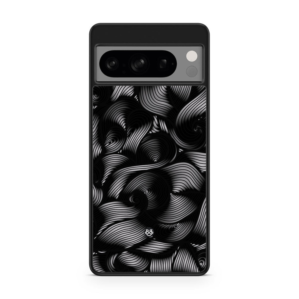 Google Pixel 8 Pro Case - Black Waves