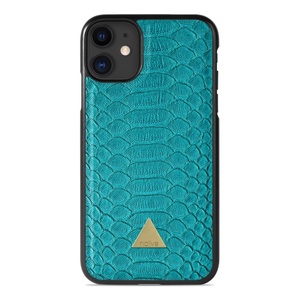 Naive iPhone 11 Case - Turquoise Snake
