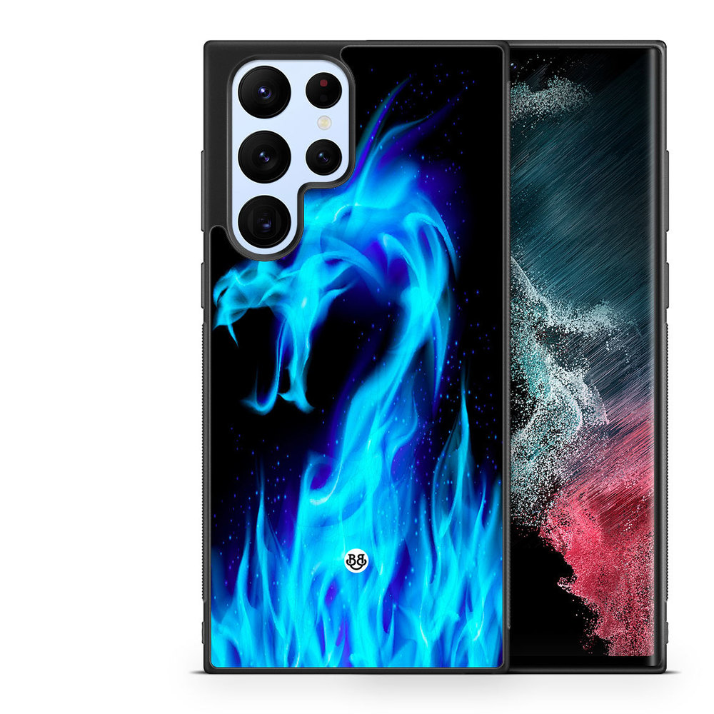 Samsung Galaxy S22 Ultra 5G Case - Blue Flames Dragon