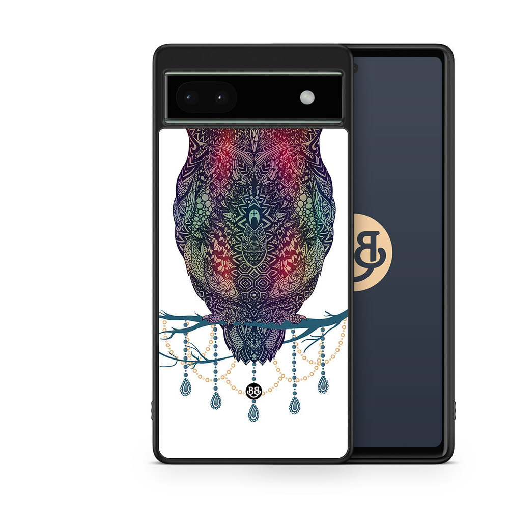 Google Pixel 6a Case - Mandala Owl