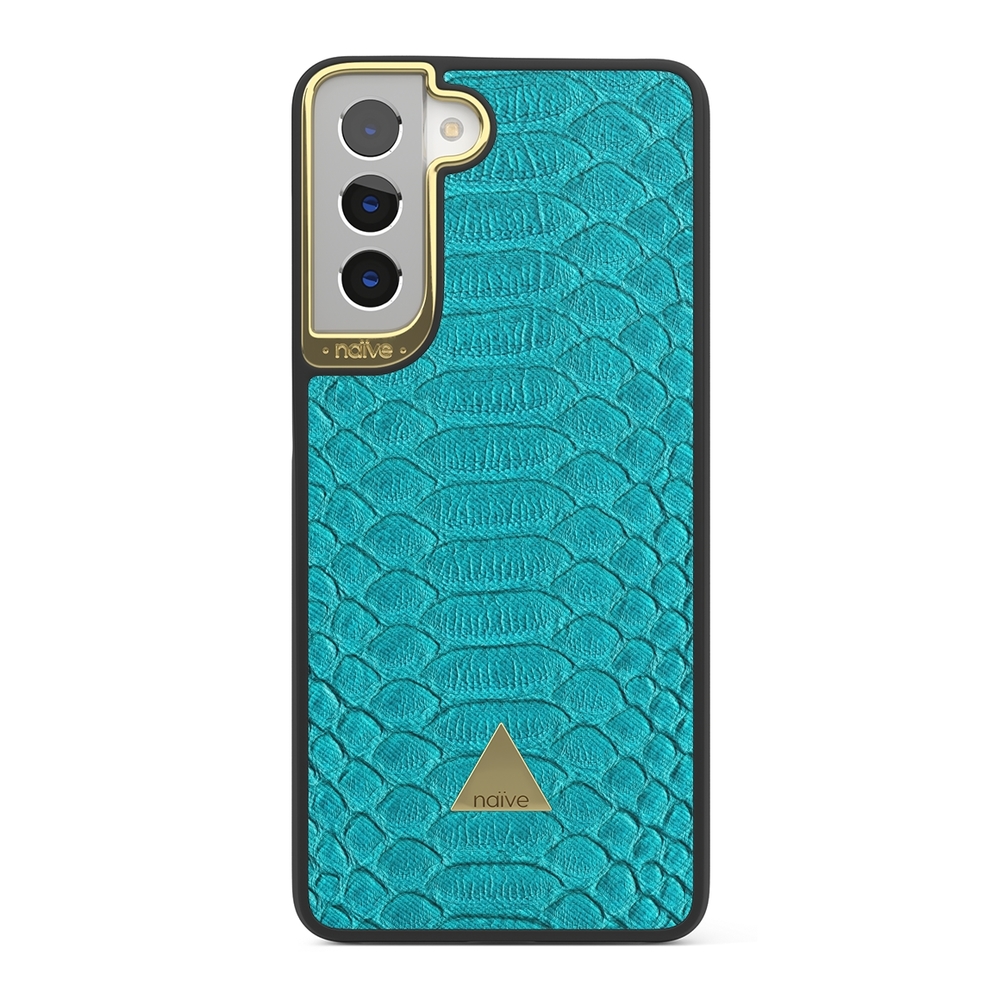 Naive Samsung Galaxy S21 Case - Turquoise Snake