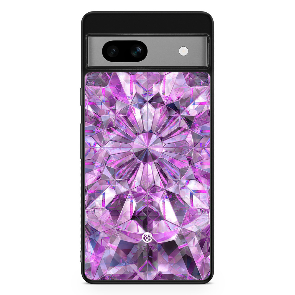 Google Pixel 7a Case - Purple Crystals