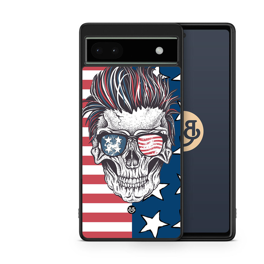 Google Pixel 6a Case - USA Skull