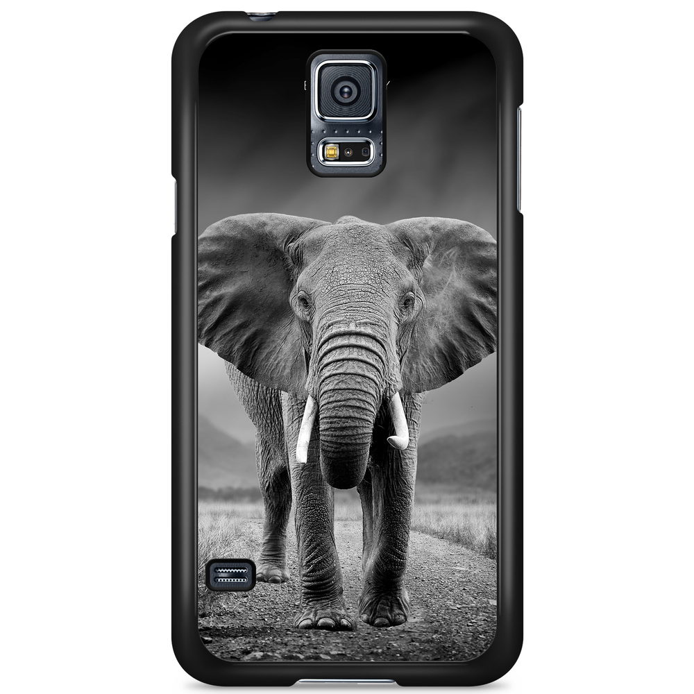 Samsung Galaxy S5/S5 NEO Case - Black/White Elephant