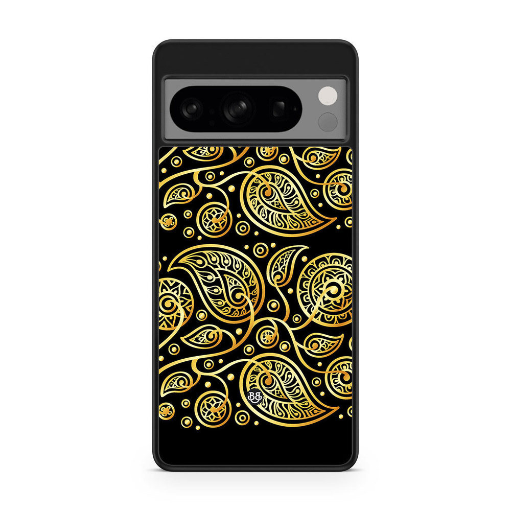 Google Pixel 8 Pro Case - Gold Flowers