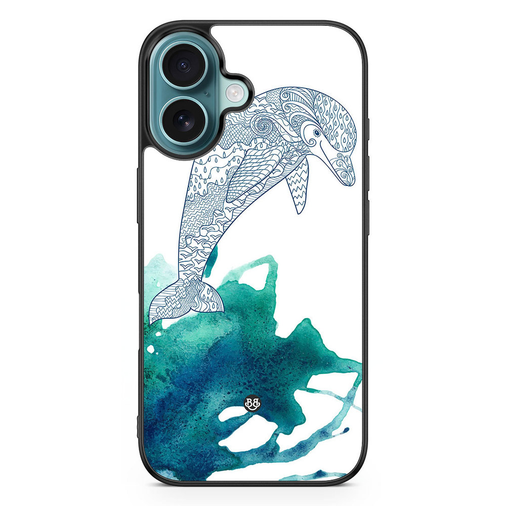 iPhone 16 Case - Mandala Dolphin