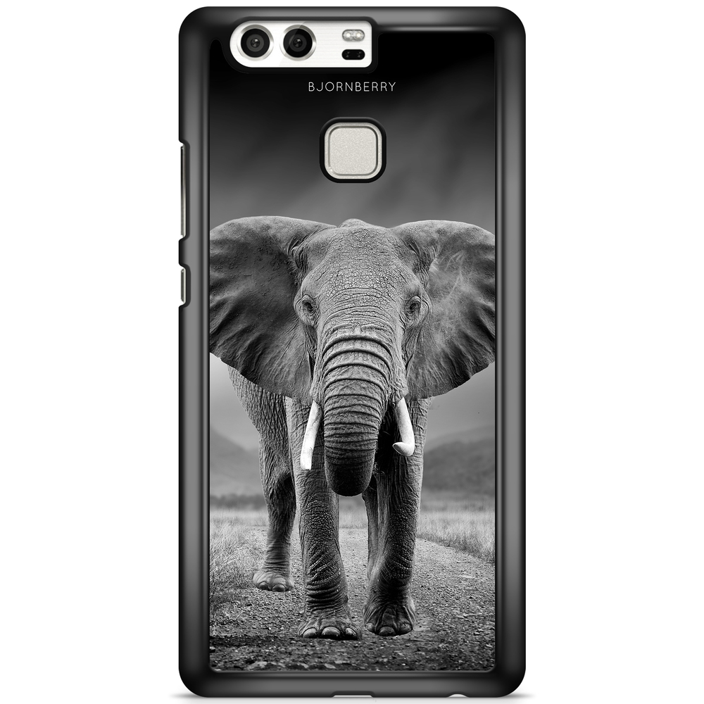 Huawei P9 Case - Black/White Elephant