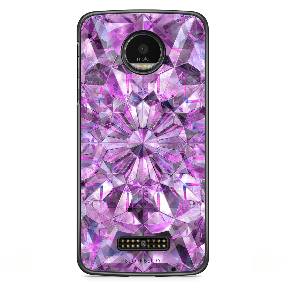 Moto Z2 Play Case - Purple Crystals