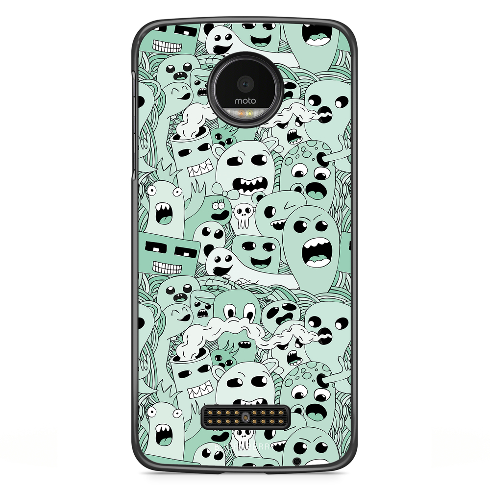 Moto Z2 Play Case - Ghost Pattern
