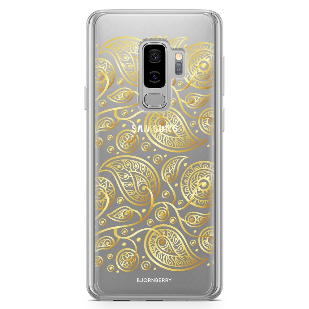 Samsung Galaxy S9 Plus Fashion Case - Gold Flowers