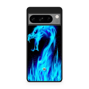 Google Pixel 8 Pro Case - Blue Flames Dragon