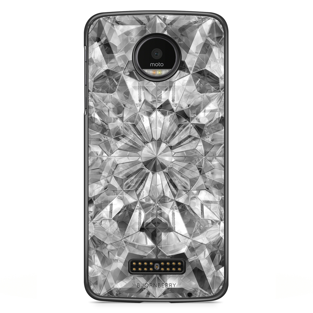 Moto Z2 Play Case - Grey Crystals