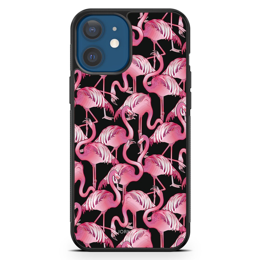 iPhone 12 Mini Case - Flamingos