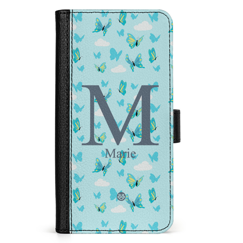 Sony Xperia 5 V med Ditt eget namn - AWAKEN - Butterfly Blue | Mobilskal & Mobilfodral BJORNBERRY