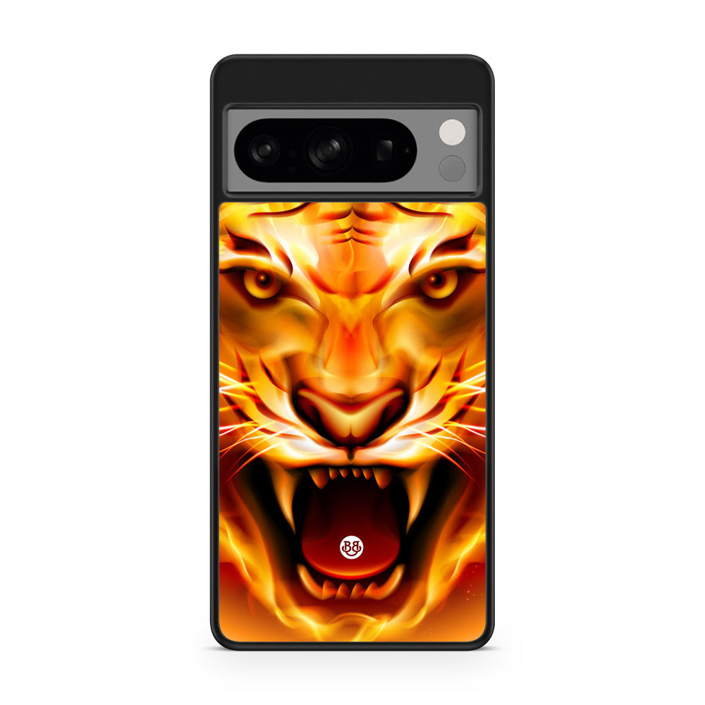 Google Pixel 8 Pro Case - Flames Tiger