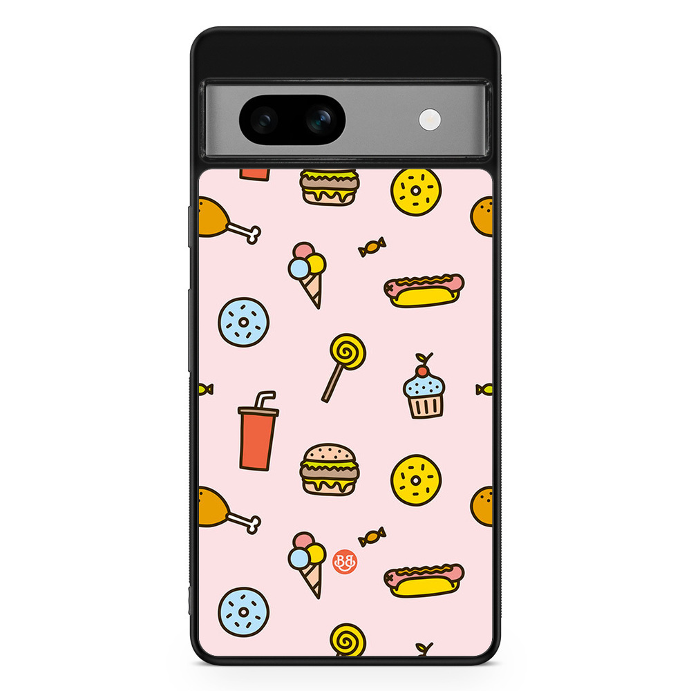 Google Pixel 7a Case - Junk food Pattern