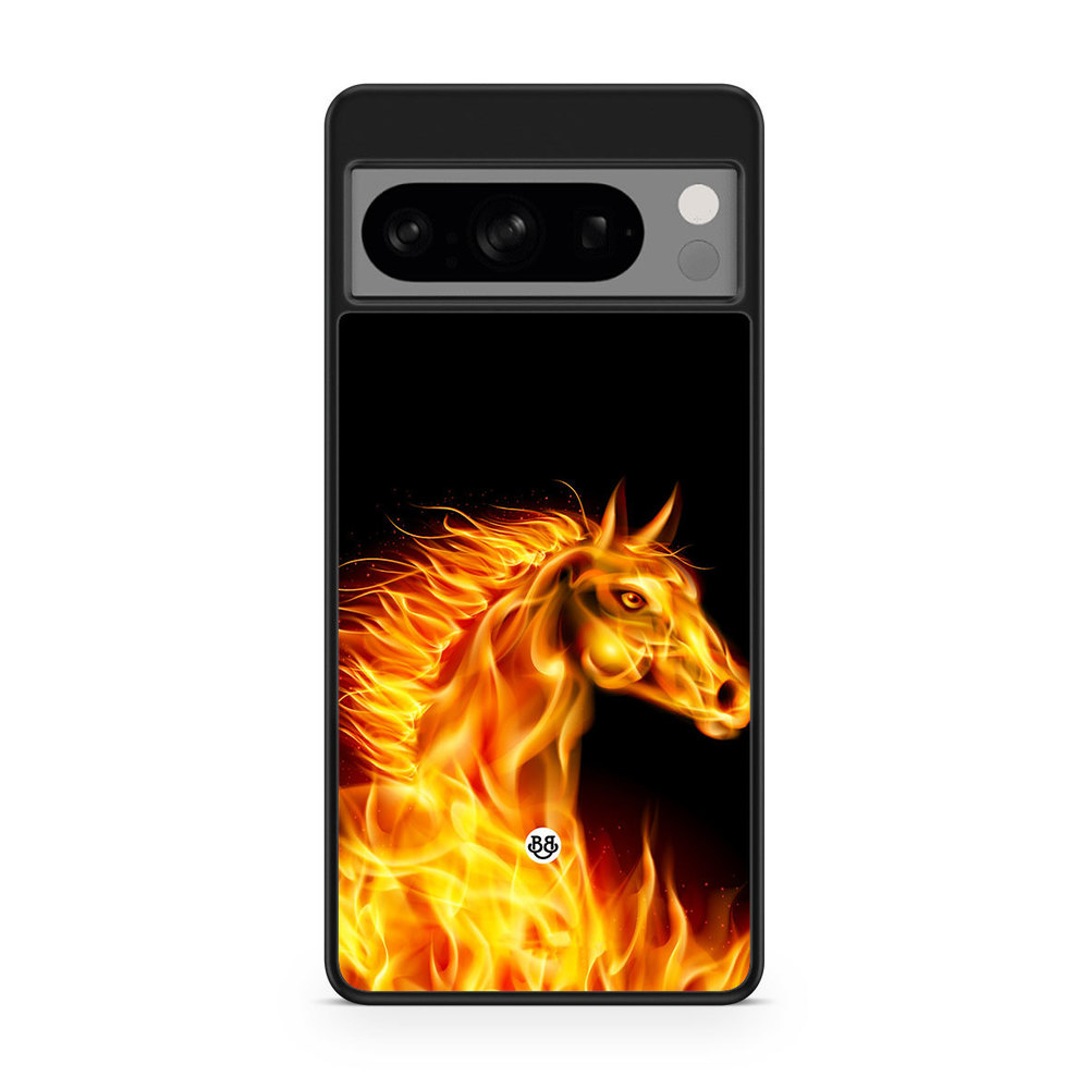 Google Pixel 8 Pro Case - Flames Horse