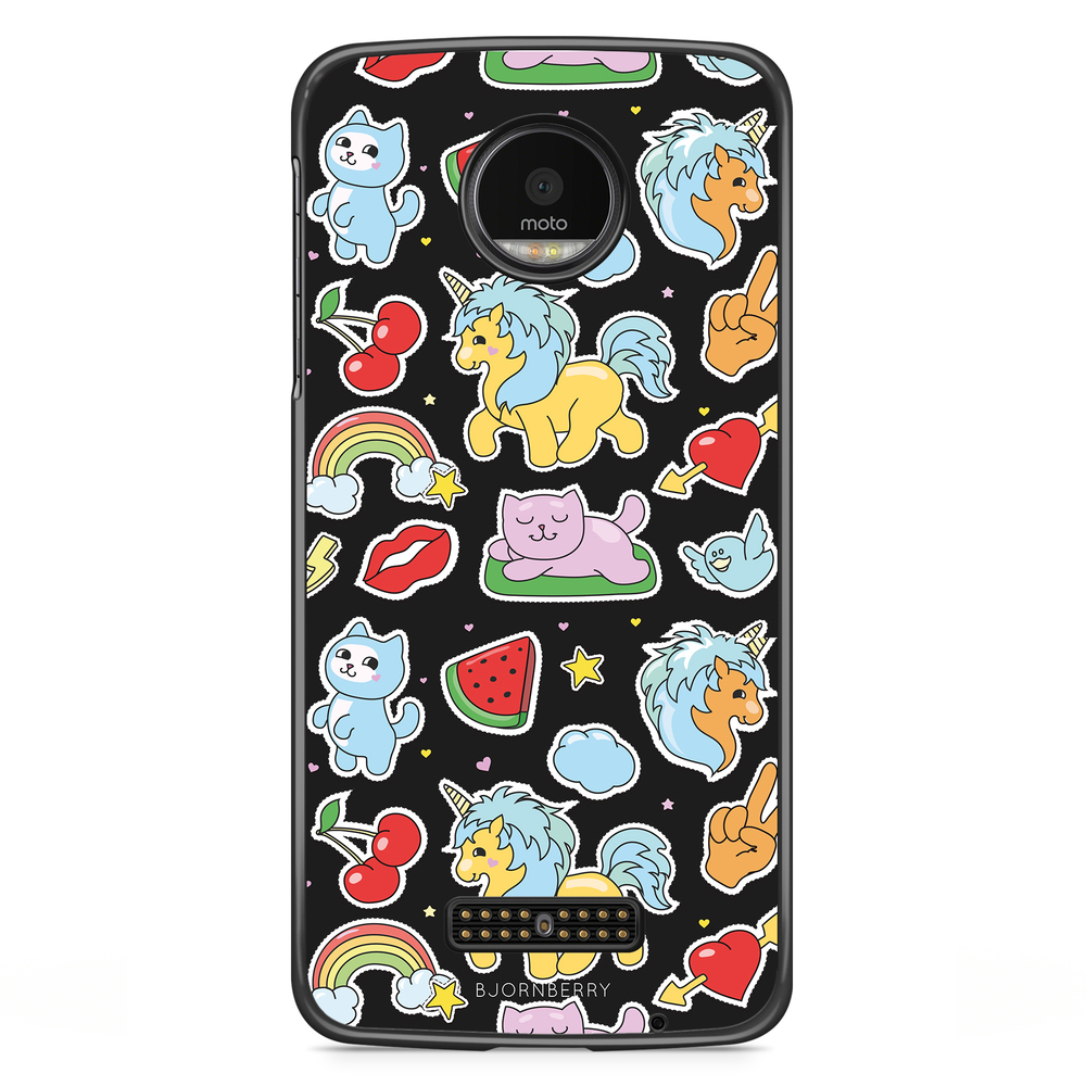 Moto Z2 Play Case - Cute Stickers