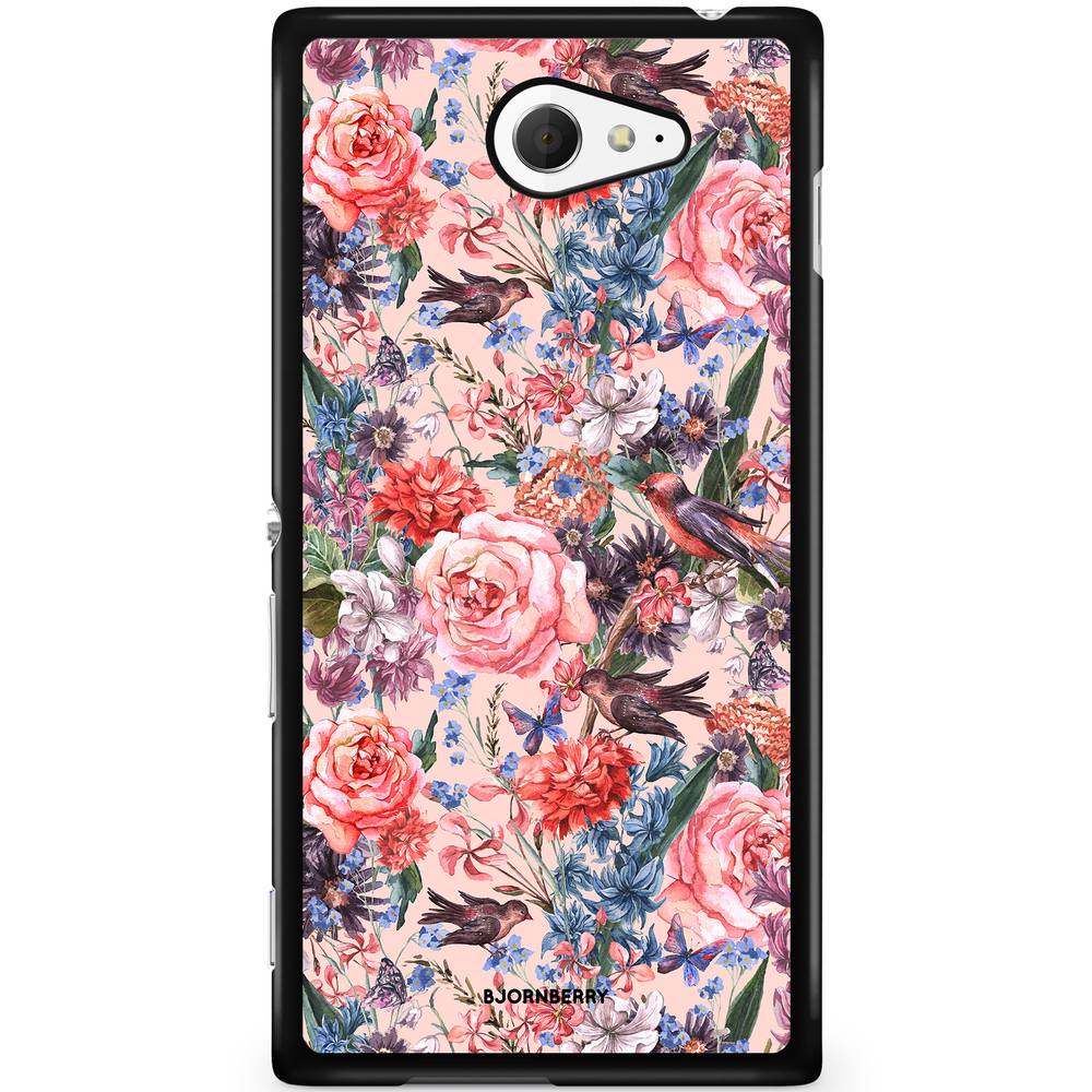 Sony Xperia M2 Aqua Case - Birds & Flowers