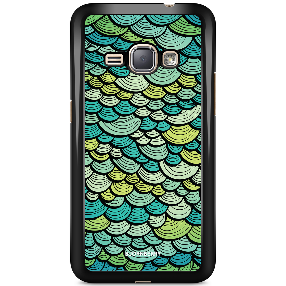 Samsung Galaxy J1 (2016) Skal - Grön Sjöjungfrufjäll