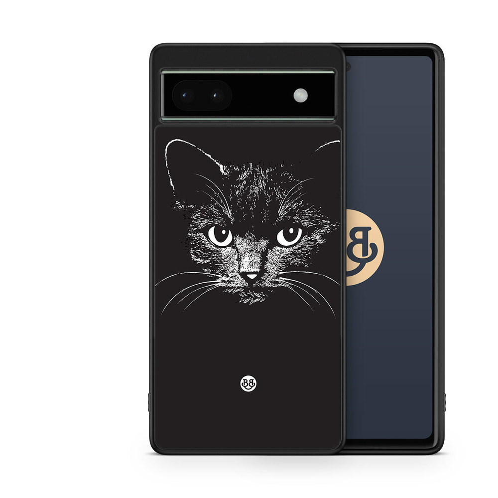 Google Pixel 6a Case - Black/white cat
