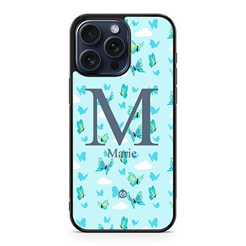 iPhone 15 Pro Max Custom Skal - AWAKEN - Butterfly Blue