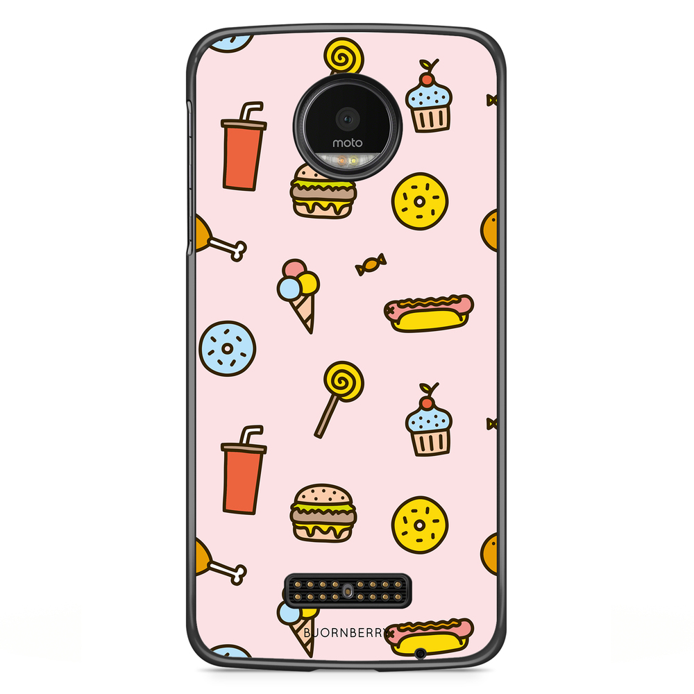 Moto Z2 Play Case - Junk Food Pattern