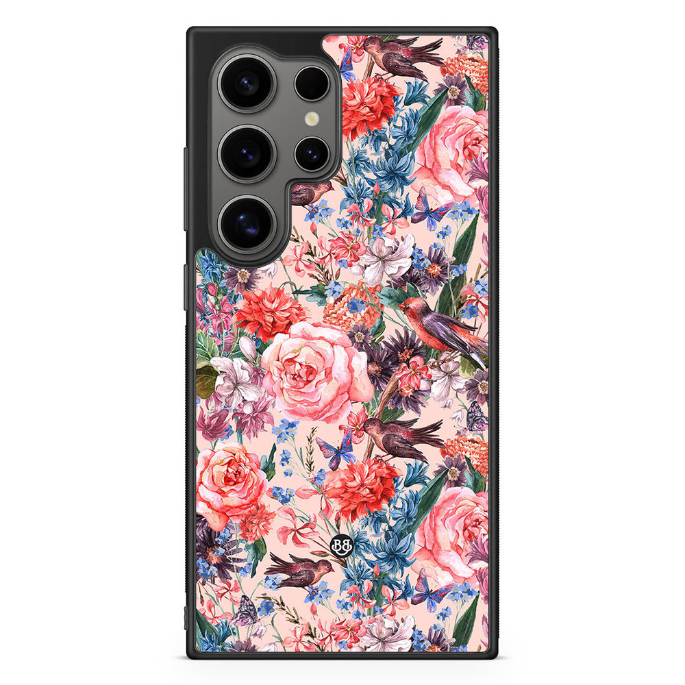 Samsung Galaxy S24 Ultra Skal - Fåglar & Blommor