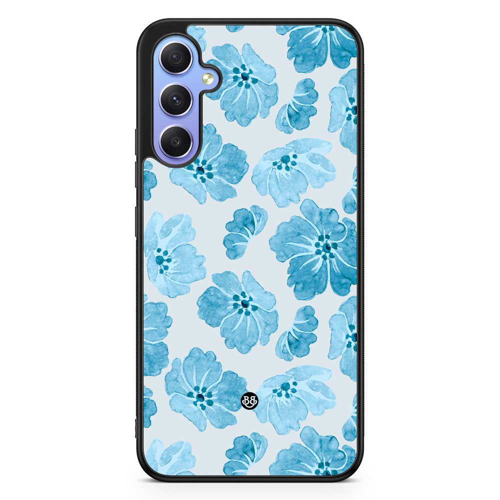 Samsung Galaxy A34 5G Case - WILD BLOOM - Blue Petals