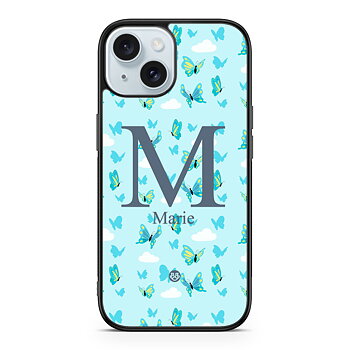 iPhone 15 Custom Case - AWAKEN - Butterfly Blue