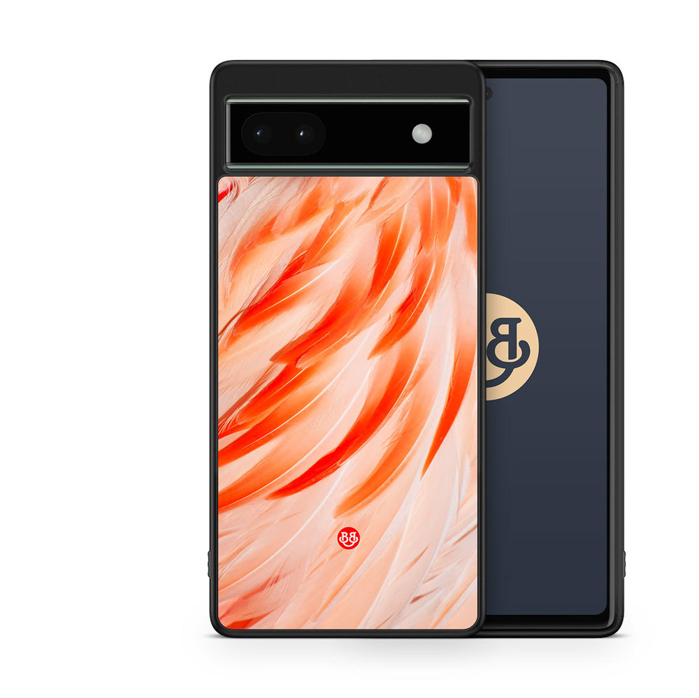 Google Pixel 6a Case - Flamingo Feathers