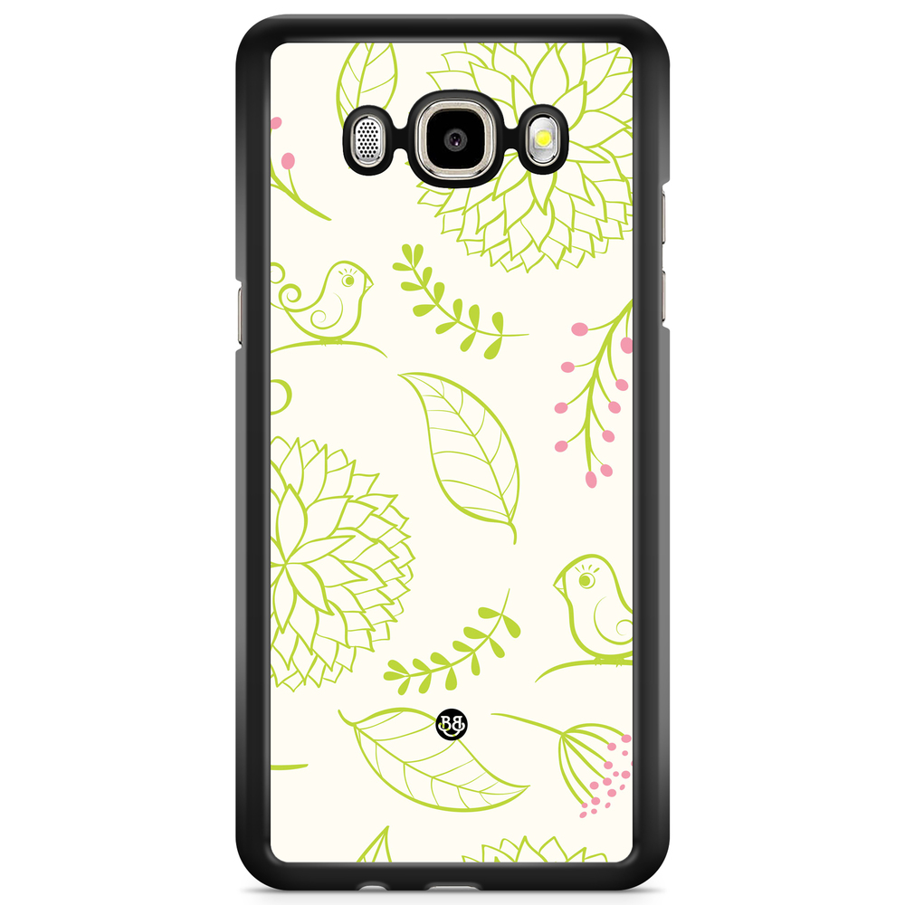 Samsung Galaxy J3 (2016) Skal - Blomster Grön