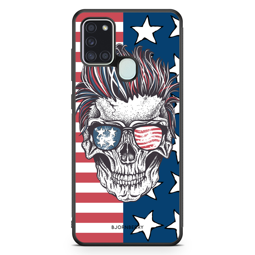 Samsung Galaxy A21s Case - USA Skull