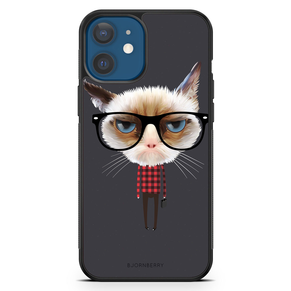 iPhone 12 Mini Case - Hipster Cat