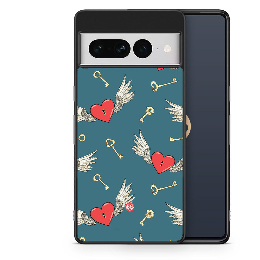 Google Pixel 7 Pro Case - Hearts and Wings