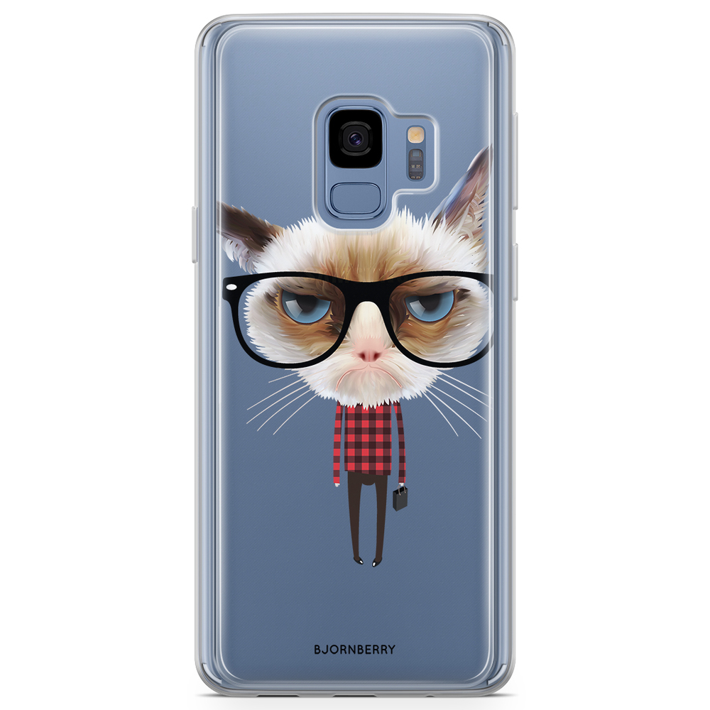 Samsung Galaxy S9 Fashion Case - Hipster Cat