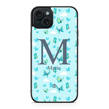 iPhone 15 Plus Custom Case - AWAKEN - Butterfly Blue