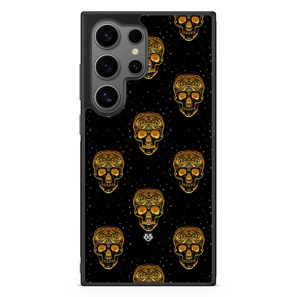 Samsung Galaxy S24 Ultra Case - Gold Skulls