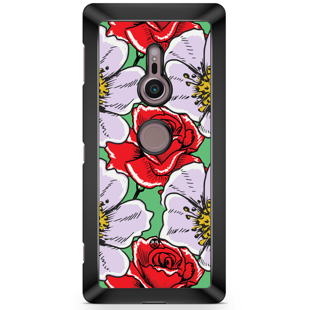 Sony Xperia XZ2 Case  - Red & White Floral