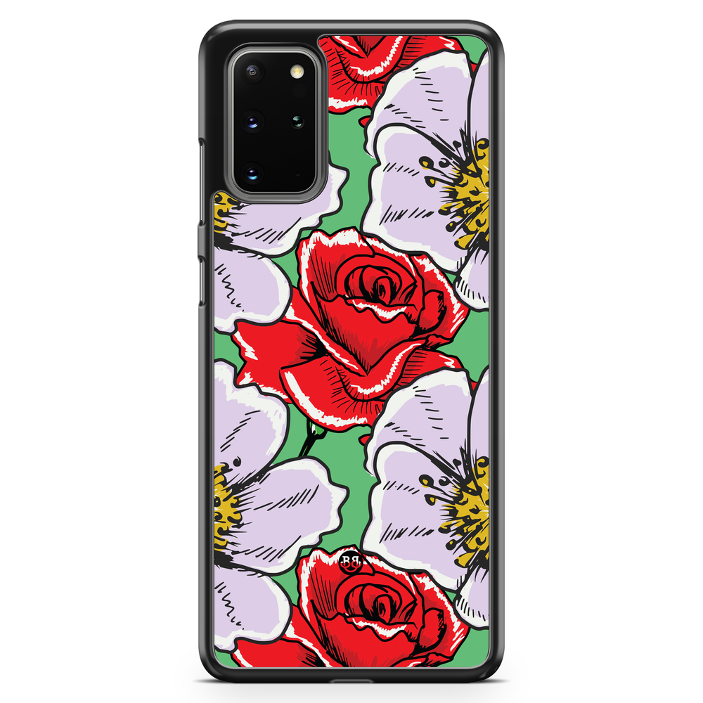 Samsung Galaxy S20 Plus Case - Red & White Floral