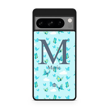 Google Pixel 8 Pro Custom Skal - AWAKEN - Butterfly Blue