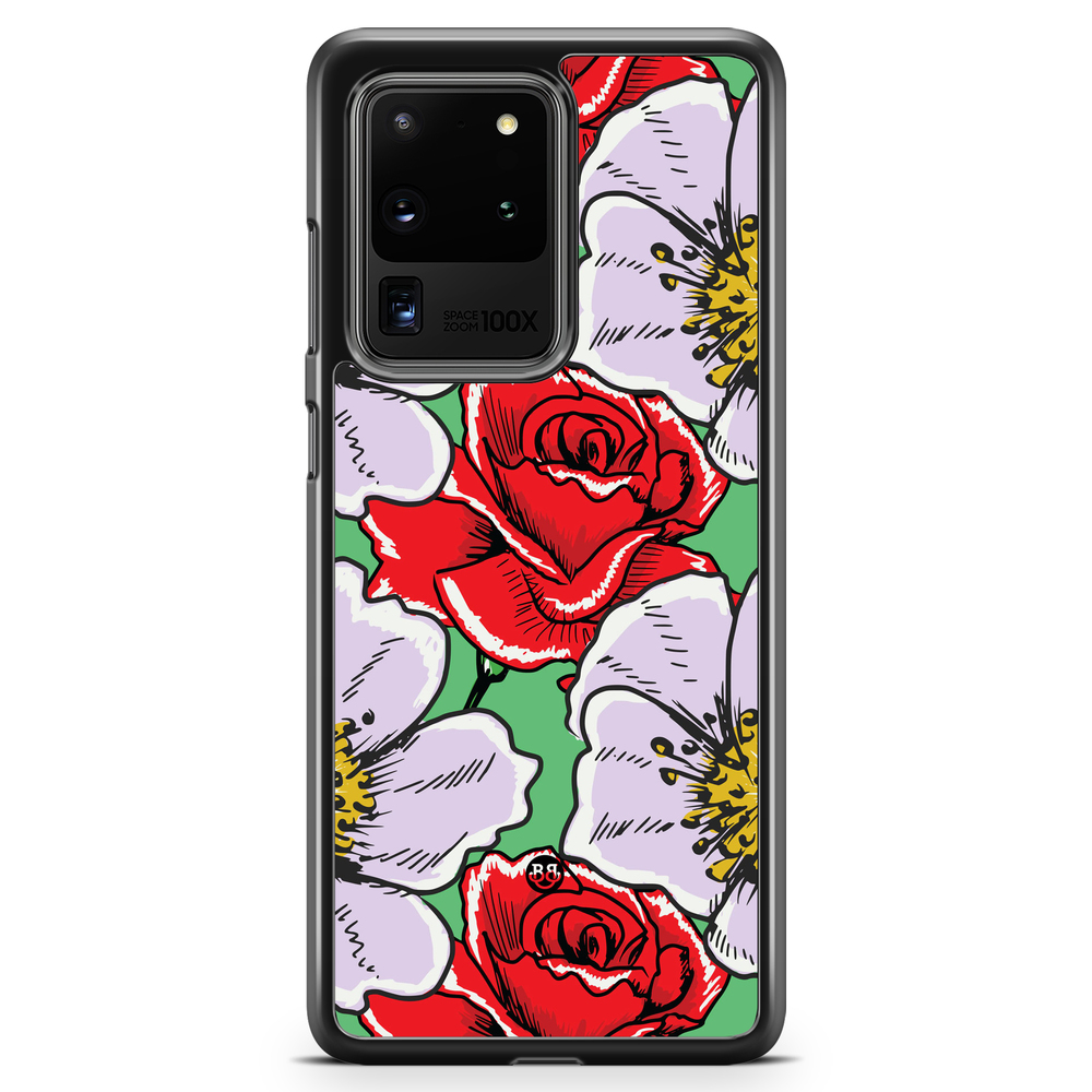 Samsung Galaxy S20 Ultra Case - Red & White Floral